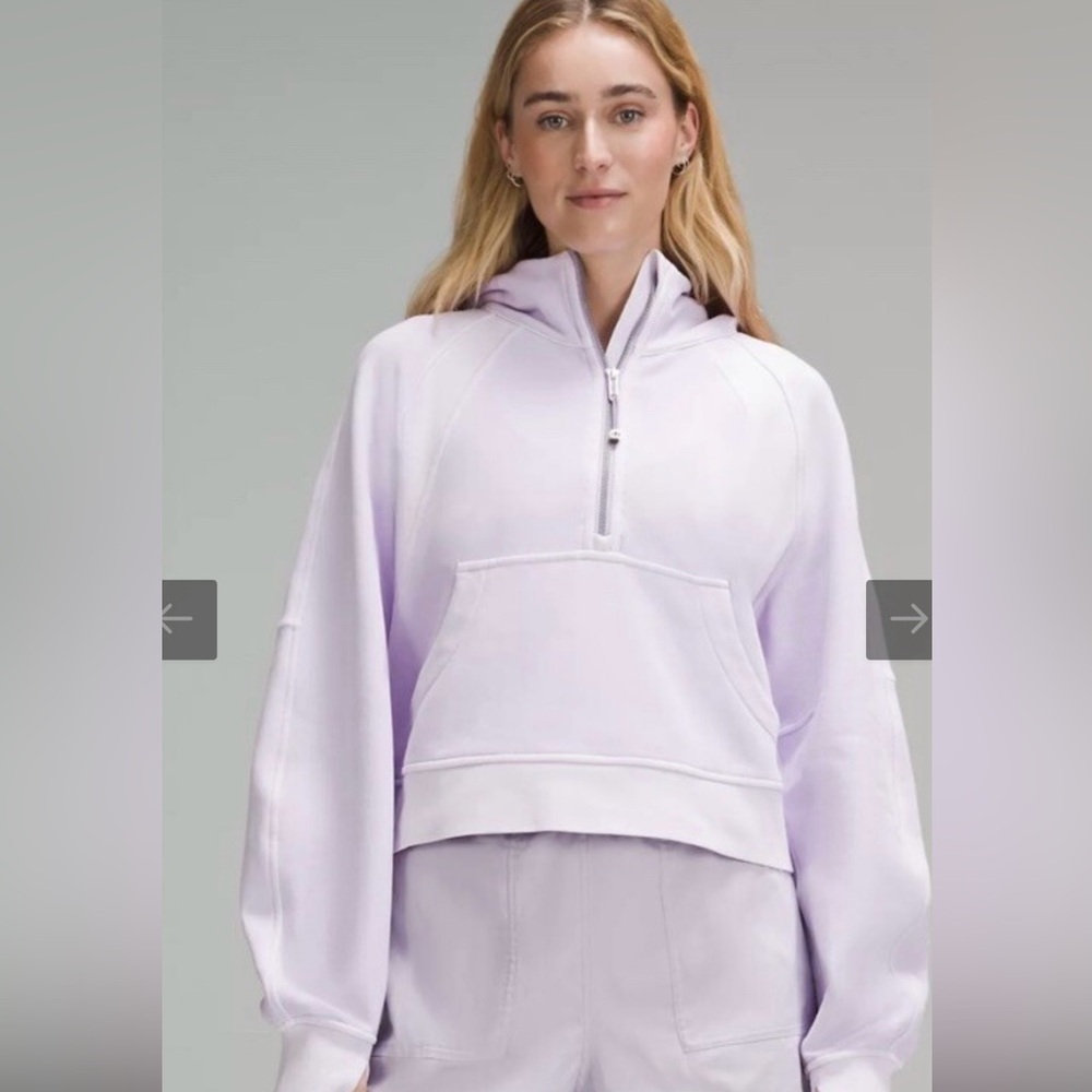 Lululemon Scuba dye Half zip hoodie - MDVI mineral dye light purple ML